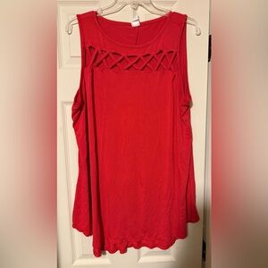 Women’s Plus Livi Active Tank 18 20 Lane Bryant Tunic Red Caged Design